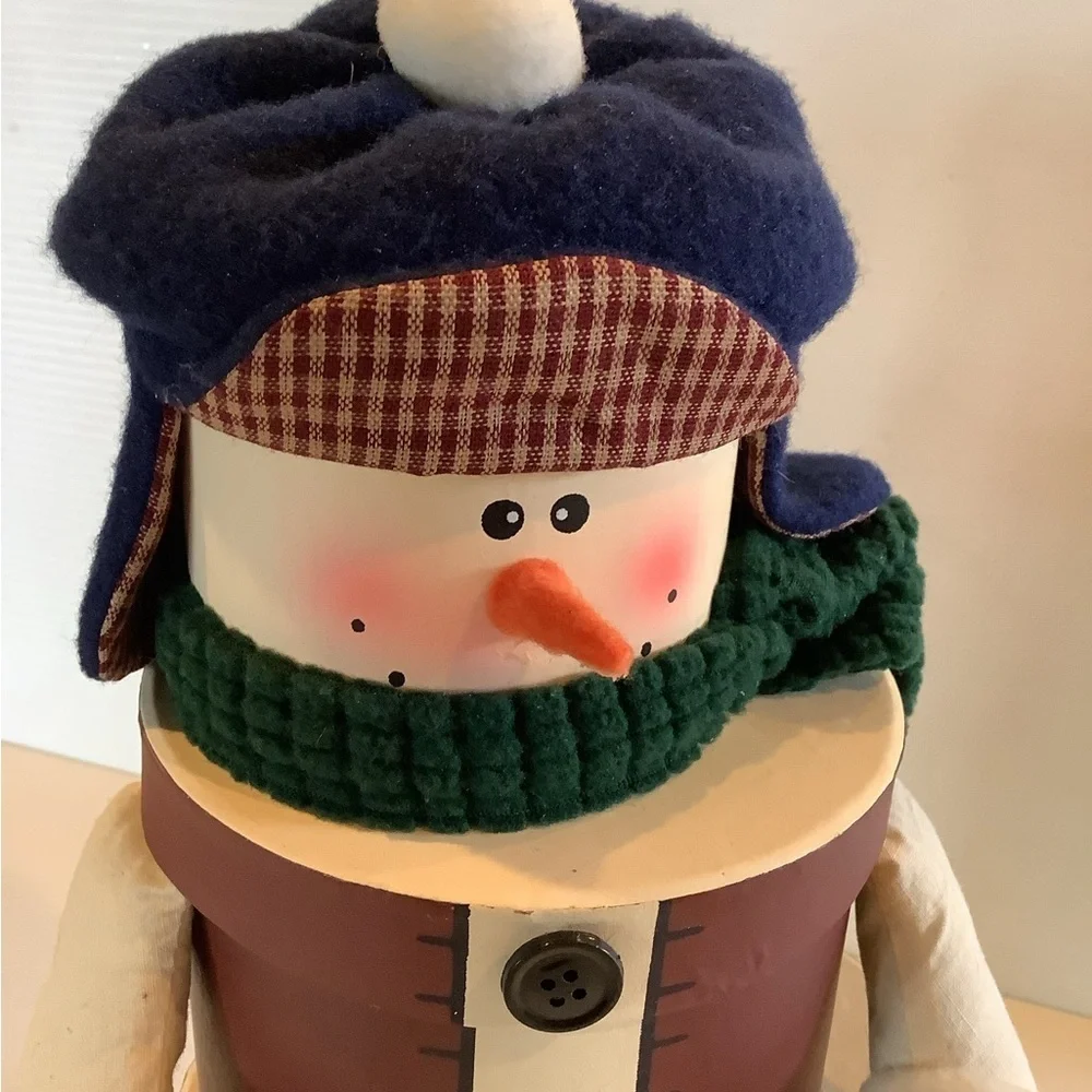 Vintage 3-Tier Stacking Snowman Gift Box – 1990s Holiday Decor